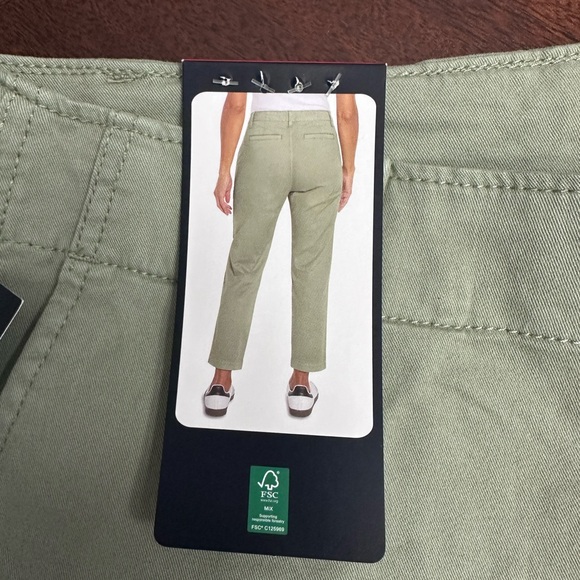 NWT Gap Olive Green Slim Ankle Chino Pants Size 8 - Picture 2 of 11